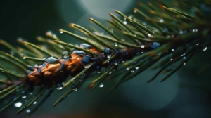 Branch of Cedarwood pine needles