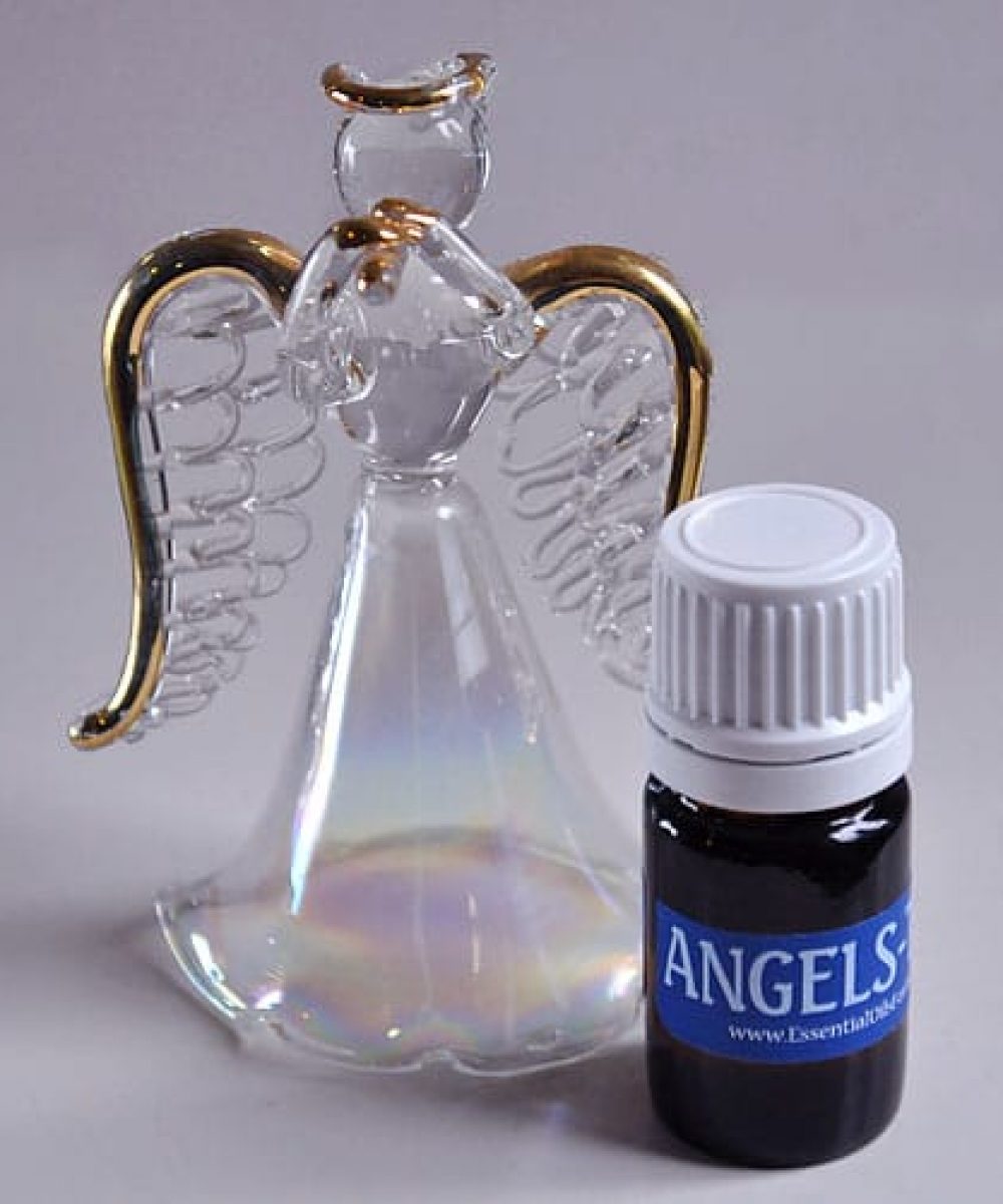 AngelsTouch™ essential oils blend with glass angel